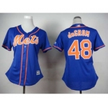 women mlb jerseys new york mets #48 degrom blue[number orange]