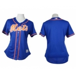 women mlb jerseys new york mets blank blue(number orange)