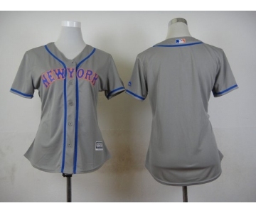 women mlb jerseys new york mets blank grey