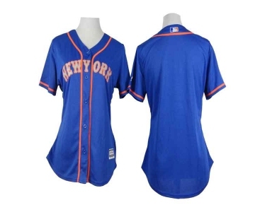 women mlb new york mets blank blue(number grey)