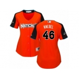 Women's Majestic Milwaukee Brewers #46 Corey Knebel Replica Orange National League 2017 MLB All-Star MLB Jersey