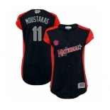 Women's Milwaukee Brewers #11 Mike Moustakas Authentic Navy Blue National League 2019 Baseball All-Star Jersey