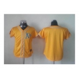 women mlb jerseys oakland athletics blank yellow