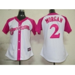 women mlb milwaukee brewers #2 morgan white pink[2012]