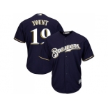 Youth Milwaukee Brewers #19 Robin Yount Navy blue Cool Base Stitched MLB Jersey