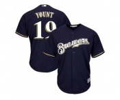 Youth Milwaukee Brewers #19 Robin Yount Navy blue Cool Base Stitched MLB Jersey