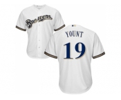 Youth Milwaukee Brewers #19 Robin Yount White Cool Base Stitched MLB Jersey