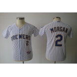 youth mlb jerseys milwaukee brewers #2 morgan white[blue strip]