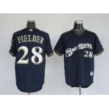 youth mlb milwaukee brewers #28 fielder blue