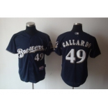 youth mlb milwaukee brewers #49 gallardo blue