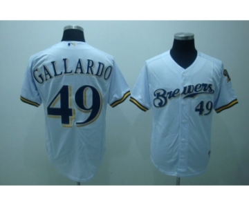 youth mlb milwaukee brewers #49 gallardo white