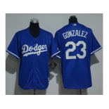 Youth Los Angeles Dodgers #23 Adrian Gonzalez Blue Cool Base Stitched MLB Jersey