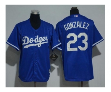 Youth Los Angeles Dodgers #23 Adrian Gonzalez Blue Cool Base Stitched MLB Jersey