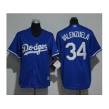 Youth Los Angeles Dodgers #34 Fernando Valenzuela Blue Cool Base Stitched MLB Jersey