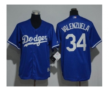 Youth Los Angeles Dodgers #34 Fernando Valenzuela Blue Cool Base Stitched MLB Jersey