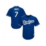 Youth Los Angeles Dodgers #7 Julio Urias Blue Cool Base Stitched MLB Jersey