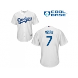 Youth Los Angeles Dodgers #7 Julio Urias White Cool Base Stitched MLB Jersey