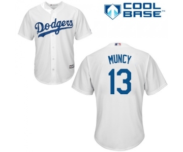 Youth Majestic Los Angeles Dodgers #13 Max Muncy Authentic White Home Cool Base MLB Jersey