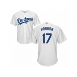 Youth Majestic Los Angeles Dodgers #17 Brandon Morrow Authentic White Home Cool Base MLB Jersey