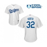 Youth Majestic Los Angeles Dodgers #32 Sandy Koufax Authentic White Home Cool Base MLB Jersey