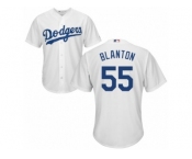 Youth Majestic Los Angeles Dodgers #55 Joe Blanton Authentic White Home Cool Base MLB Jersey