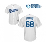 Youth Majestic Los Angeles Dodgers #68 Ross Stripling Authentic White Home Cool Base MLB Jersey