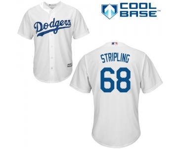 Youth Majestic Los Angeles Dodgers #68 Ross Stripling Authentic White Home Cool Base MLB Jersey