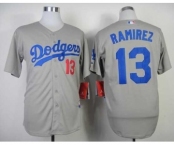 youth mlb jerseys los angeles dodgers #13 ramirez grey[ramirez]