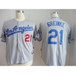 youth mlb jerseys los angeles dodgers #21 greinke grey