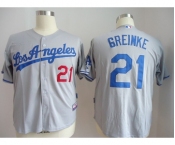 youth mlb jerseys los angeles dodgers #21 greinke grey