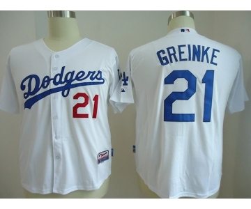 youth mlb jerseys los angeles dodgers #21 greinke white