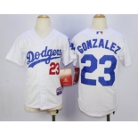 youth mlb jerseys los angeles dodgers #23 gonzalez white[gonzalez]