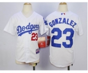 youth mlb jerseys los angeles dodgers #23 gonzalez white[gonzalez]