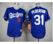 youth mlb jerseys los angeles dodgers #31 pederson blue