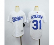 youth mlb jerseys los angeles dodgers #31 pederson white