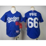 youth mlb jerseys los angeles dodgers #66 puig blue