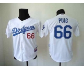 youth mlb jerseys los angeles dodgers #66 puig white