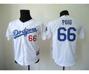 youth mlb jerseys los angeles dodgers #66 puig white