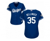 Women Majestic Los Angeles Dodgers #35 Cody Bellinger Replica Royal Blue Alternate 2017 World Series Bound Cool Base MLB Jersey