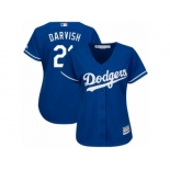 Women Yu Darvish #21 Los Angeles Dodgers Alternate Royal Cool Base Jersey