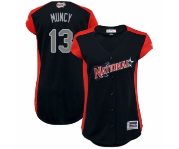 Women's Los Angeles Dodgers #13 Max Muncy Authentic Navy Blue National League 2019 Baseball All-Star Jersey