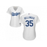 Women's Los Angeles Dodgers #35 Cody Bellinger White Cool Base Jersey