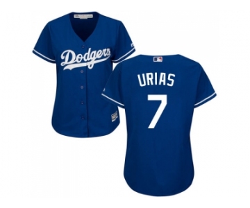 Women's Los Angeles Dodgers #7 Julio Urias Blue Alternate Stitched MLB Jersey