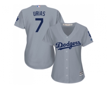 Women's Los Angeles Dodgers #7 Julio Urias Grey Alternate Road Stitched MLB Jersey