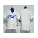 Women's Los Angeles Dodgers Blank White Lady Fashion Stitched MLB Jersey