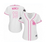 Women's Majestic Los Angeles Dodgers #13 Max Muncy Authentic White Fashion Cool Base 2018 World Series MLB Jersey