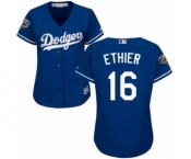 Women's Majestic Los Angeles Dodgers #16 Andre Ethier Authentic Royal Blue 2018 World Series MLB Jersey