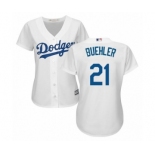 Women's Majestic Los Angeles Dodgers #21 Walker Buehler Authentic White MLB Jersey