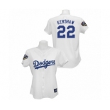 Women's Majestic Los Angeles Dodgers #22 Clayton Kershaw Authentic White 2018 World Series MLB Jersey