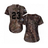 Women's Majestic Los Angeles Dodgers #23 Kirk Gibson Authentic Camo Realtree Collection Flex Base 2018 World Series MLB Jersey